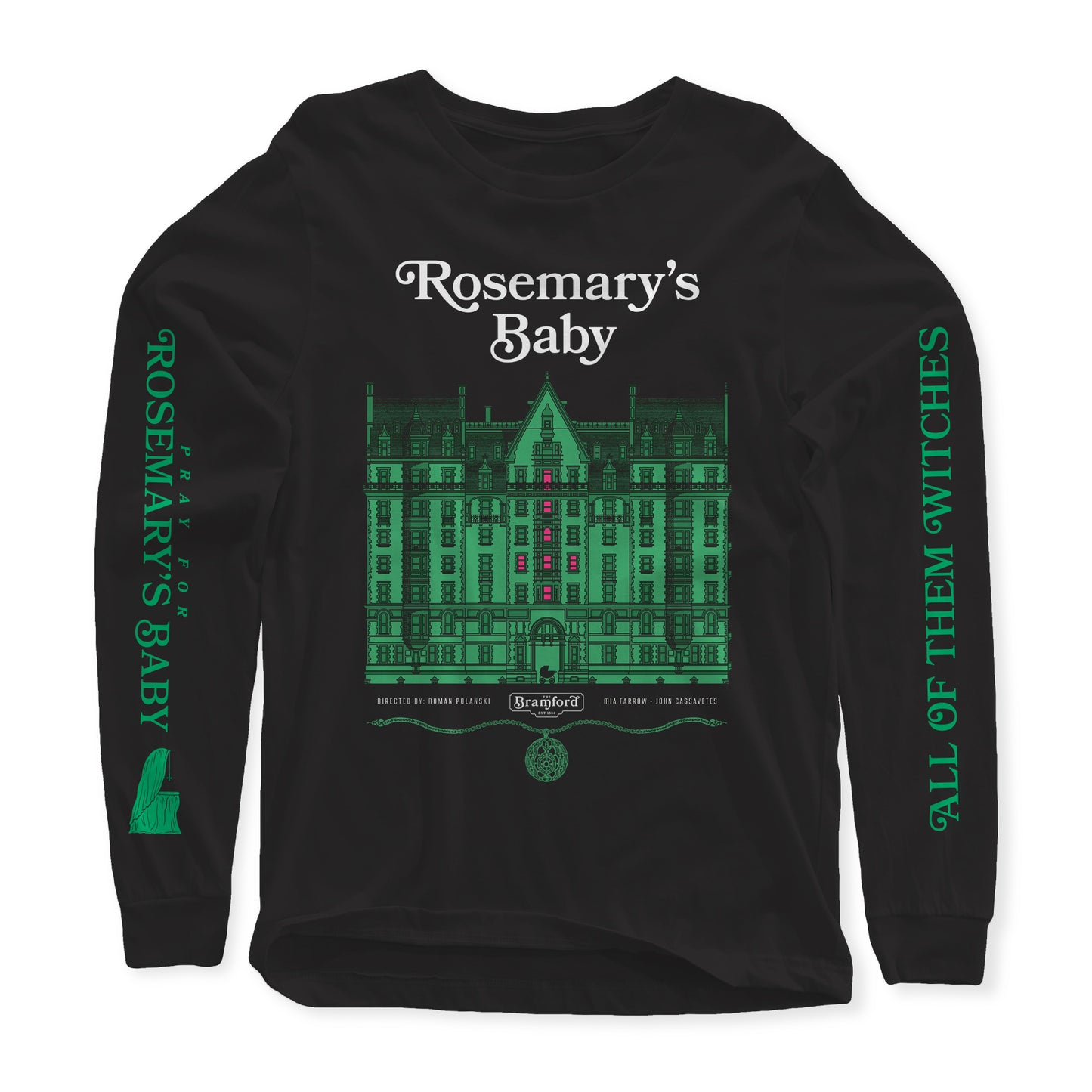 Rosemary's Baby, Long Sleeve, Satan, Occult, 60s, horror tee, girl power, cool art, mia farrow, roman polanski