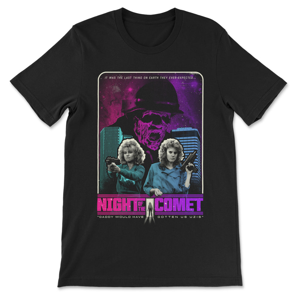 Night of the Comet, space zombies, end of the word, horror tee, girl power, cool art, 80s